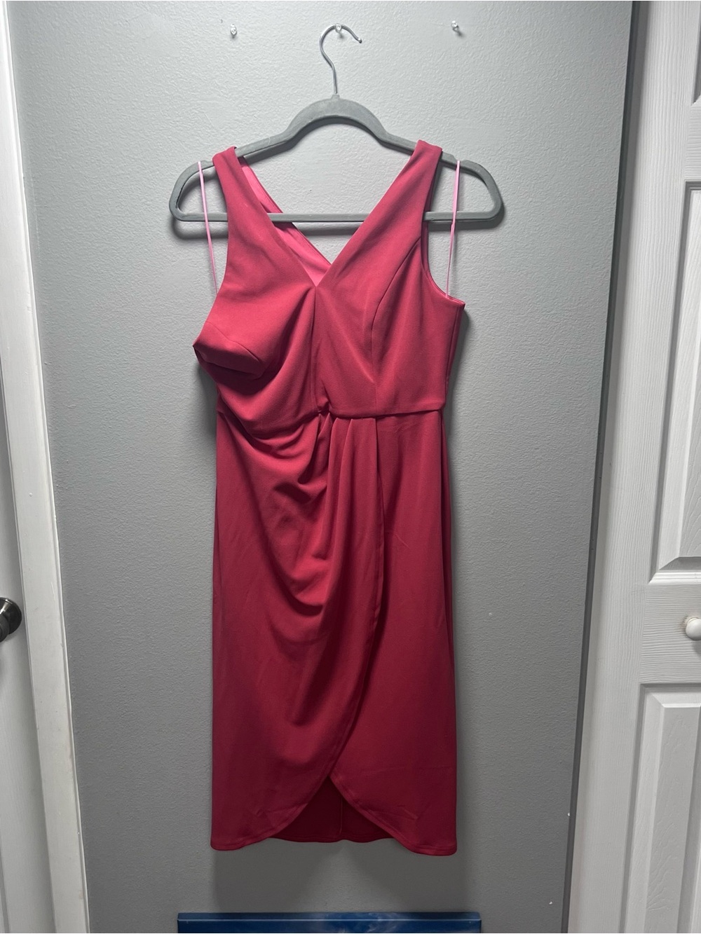 Pink Lily Women’s V-Neck Sleeveless Draped Cocktail Dress Size S